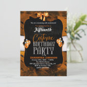 Halloween Birthday Costume Party Kaart (Staand voorkant)