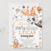 Halloween Birthday Costume Party Kaart (Voorkant)