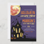 Halloween Birthday Costume Party Kaart (Voorkant)