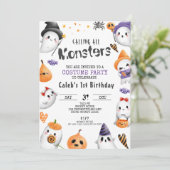 Halloween Birthday, Costume Party, Kinder Partij Kaart (Staand voorkant)