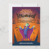 Halloween Birthday Count Dracula uitnodigingen (Voorkant)