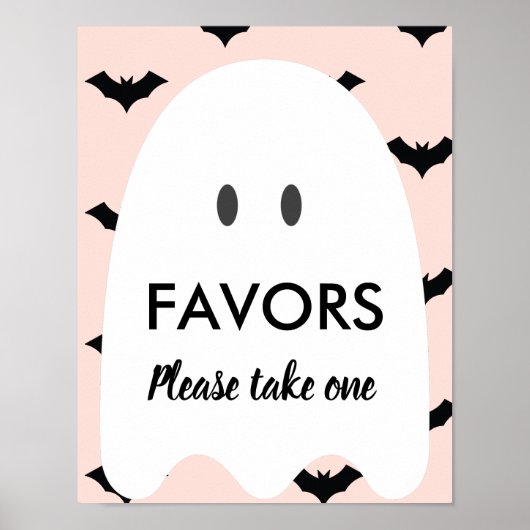 Halloween Birthday Gelieve één Favors-teken te nem Poster (Voorkant)