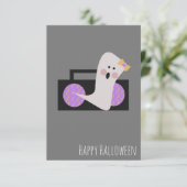 Halloween Birthday Ghost Radio Music Lovers Kaart (Staand voorkant)