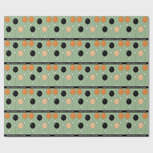 Halloween Birthday Gift Cadeaupapier (Vlak)