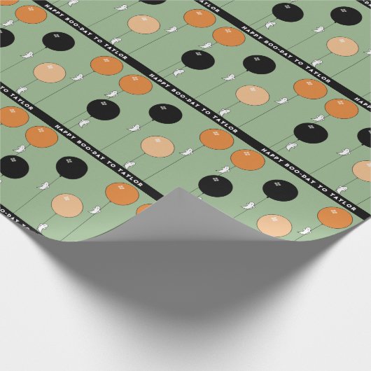 Halloween Birthday Gift Cadeaupapier (Hoek)