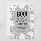 Halloween Birthday Invitation Boy Kaart (Voorkant)