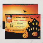 Halloween Birthday Invitation Costume Party Kaart (Voorkant / Achterkant)