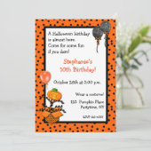 Halloween Birthday Invitation Kaart (Staand voorkant)