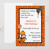Halloween Birthday Invitation Kaart (Voorkant / Achterkant)