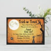 Halloween Birthday Invitation Kaart (Staand voorkant)