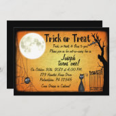 Halloween Birthday Invitation Kaart (Voorkant / Achterkant)