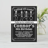 Halloween Birthday Invitation Kaart (Staand voorkant)