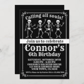 Halloween Birthday Invitation Kaart (Voorkant / Achterkant)