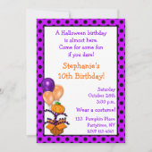 Halloween Birthday Invitation Kaart (Voorkant)