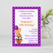 Halloween Birthday Invitation Kaart (Staand voorkant)
