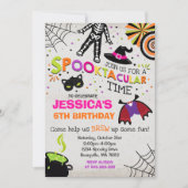 Halloween Birthday Invitation Spooktacular Party Kaart (Voorkant)