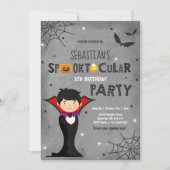 Halloween Birthday Invite Vampire Halloween Party Kaart (Voorkant)
