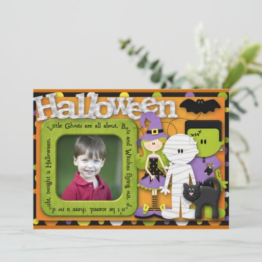 Halloween Birthday Kaart (Staand voorkant)