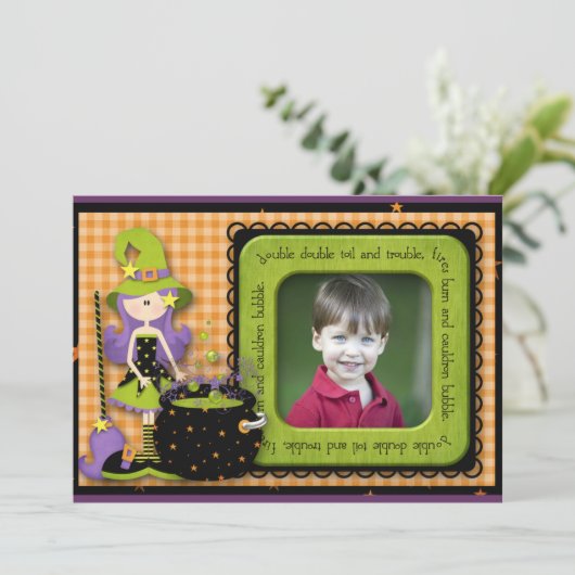 Halloween Birthday Kaart (Staand voorkant)