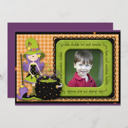 Halloween Birthday Kaart (Voorkant / Achterkant)