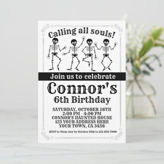 Halloween Birthday Kaart (Staand voorkant)