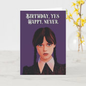 Halloween Birthday Kaart (Gele Bloem)