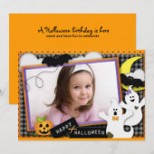 Halloween Birthday Kaart (Voorkant / Achterkant)