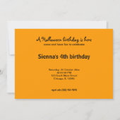 Halloween Birthday Kaart (Achterkant)