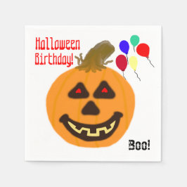 Halloween Birthday Oranje Pumpkin Party Balloons Servetten