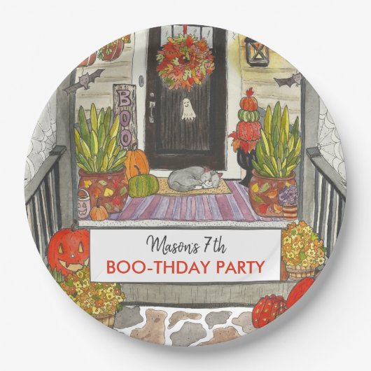 Halloween Birthday Paper Bord (Voorkant)