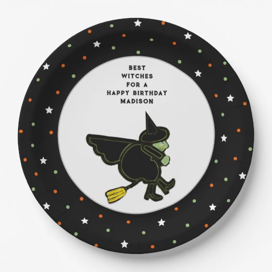 Halloween Birthday Papieren Bordje (Voorkant)