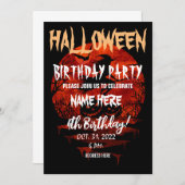 HALLOWEEN BIRTHDAY PARTIJ INVITATIE KAART (Voorkant / Achterkant)