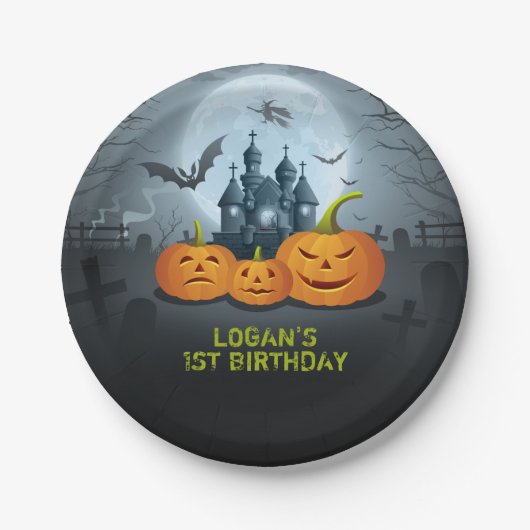 Halloween Birthday Party Bord (Voorkant)