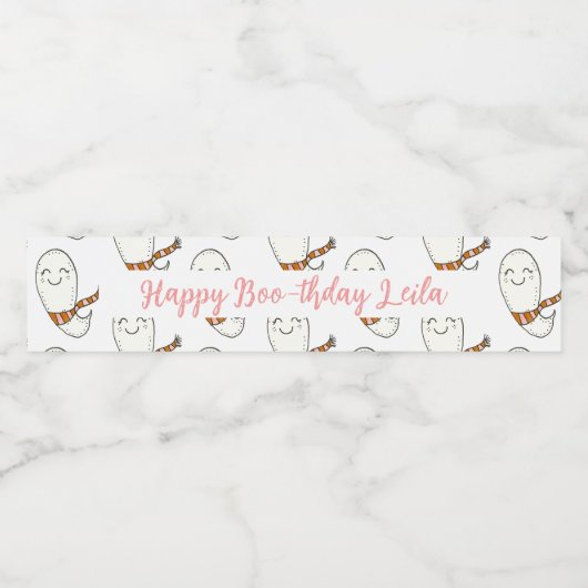 Halloween Birthday Party Decoration Waterfles Etiket (Enkel label)