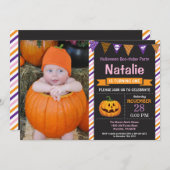 Halloween Birthday Party Invitation Kaart (Voorkant / Achterkant)
