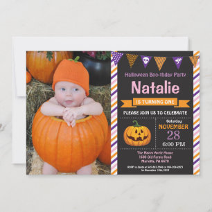 Halloween Birthday Party Invitation Kaart