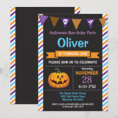 Halloween Birthday Party Invitation Kaart (Voorkant / Achterkant)