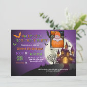 Halloween Birthday Party Invitation Kaart (Staand voorkant)