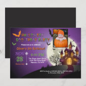 Halloween Birthday Party Invitation Kaart (Voorkant / Achterkant)