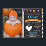 Halloween Birthday Party Invitation Kaart<br><div class="desc">Halloween Verjaardag Uitnodiging met aangepaste foto. Uitnodiging voor Halloween verjaardag. 1e verjaardag Halloween party uitnodiging. 1e 2e 3e 4e 5e 6e 7e 8e 9e 10e 11e 12e 13e, Alle leeftijden. Jongen of meisje Bday Bash uitgenodigd. Krijtbord. Halloween-verjaardagsfeest. Voor verdere aanpassing klikt u op de knop "Aanpassen" en gebruikt u onze...</div>