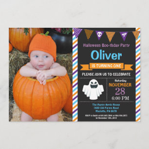 Halloween Birthday Party Invitation Kaart