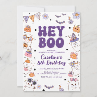 Halloween Birthday Party Invitation Kaart