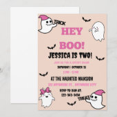 Halloween Birthday Party Invitation Kaart (Voorkant / Achterkant)