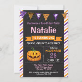 Halloween Birthday Party Invitation Kaart (Voorkant)