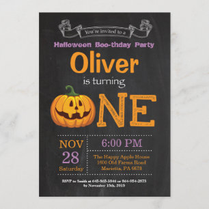 Halloween Birthday Party Invitation Kaart