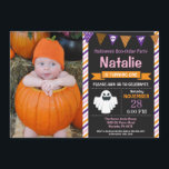 Halloween Birthday Party Invitation Kaart<br><div class="desc">Halloween Verjaardag Uitnodiging met aangepaste foto. Uitnodiging voor Halloween verjaardag. 1e verjaardag Halloween party uitnodiging. 1e 2e 3e 4e 5e 6e 7e 8e 9e 10e 11e 12e 13e, Alle leeftijden. Jongen of meisje Bday Bash uitgenodigd. Krijtbord. Halloween-verjaardagsfeest. Voor verdere aanpassing klikt u op de knop "Aanpassen" en gebruikt u onze...</div>