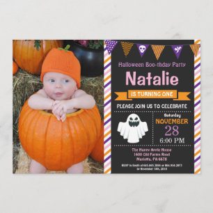 Halloween Birthday Party Invitation Kaart