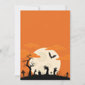 Halloween Birthday Party Invitation Kaart (Achterkant)