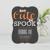 Halloween Birthday Party Invitation Kaart (Staand voorkant)