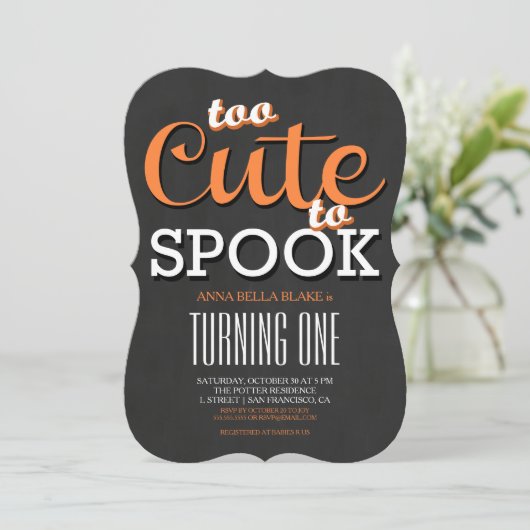 Halloween Birthday Party Invitation Kaart (Staand voorkant)